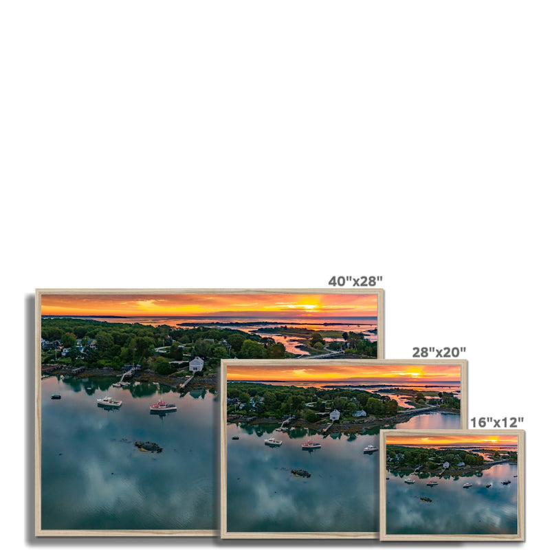 Porpoise Harbor Framed Print